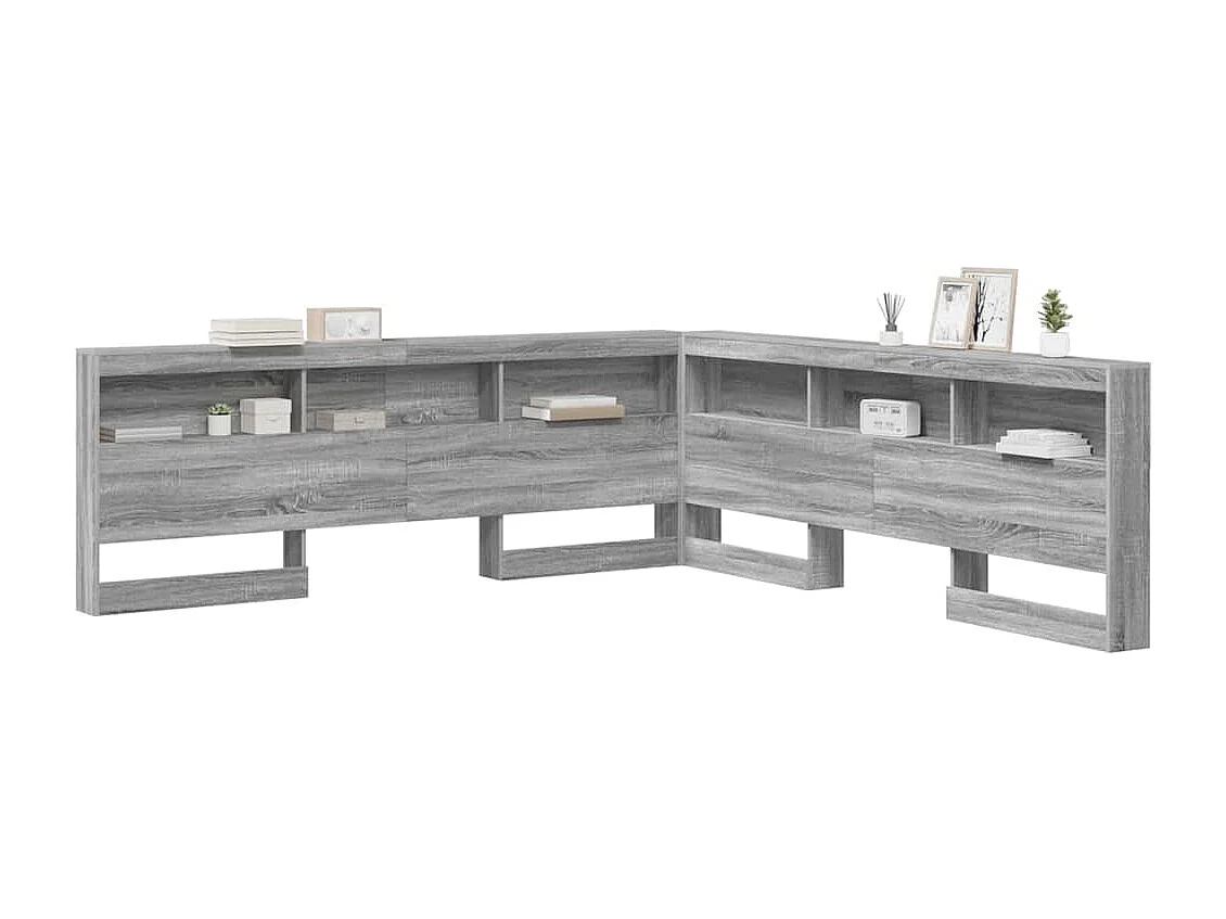 Tête de lit de rangement Sonoma gris 200 cm Bois d'ingénierie