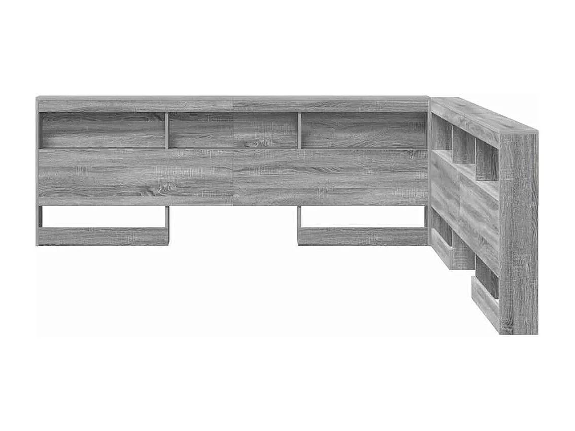 Tête de lit de rangement Sonoma gris 200 cm Bois d'ingénierie