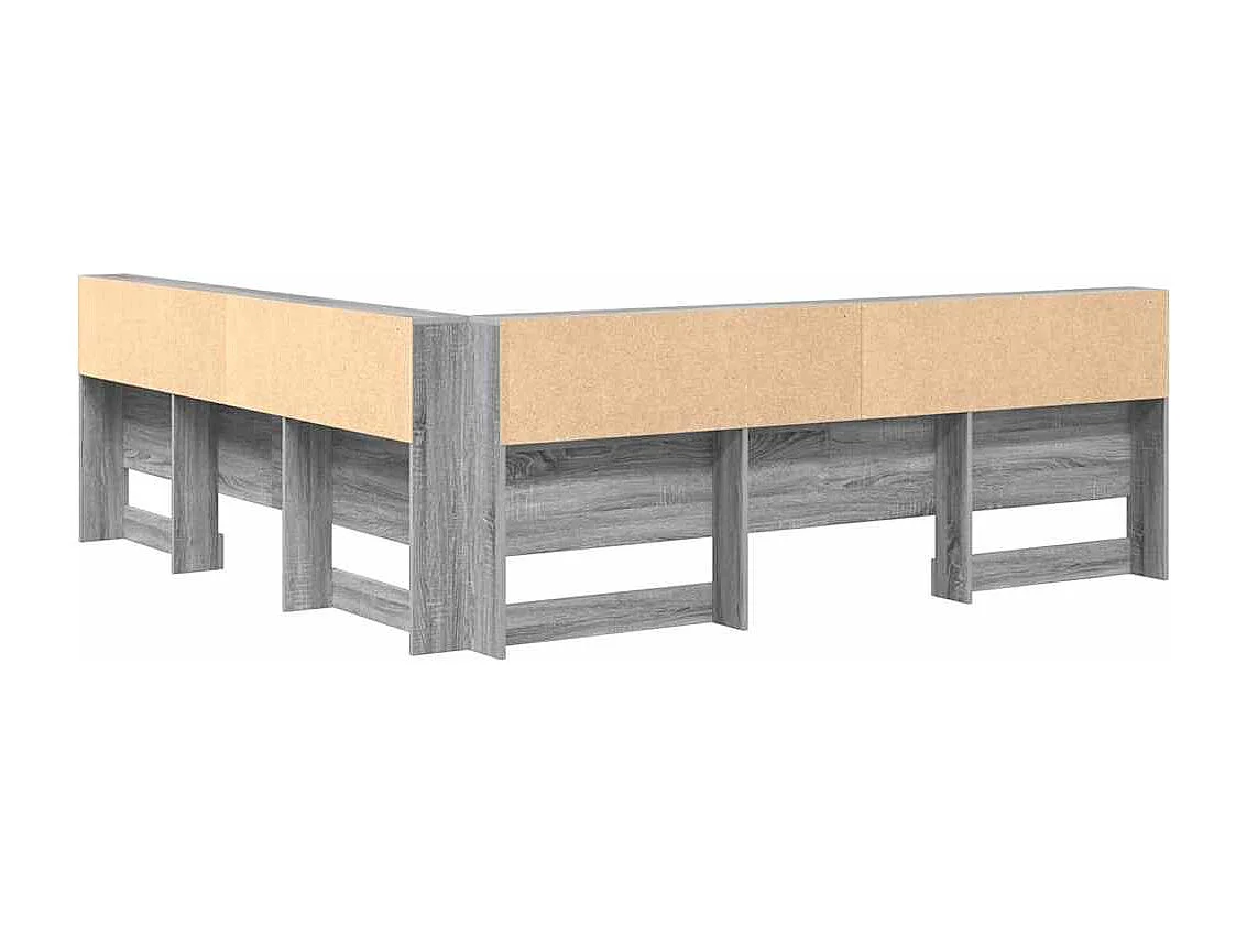 Tête de lit de rangement Sonoma gris 200 cm Bois d'ingénierie