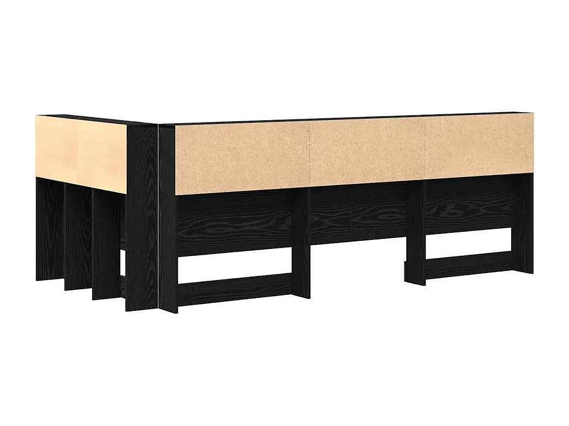 Tête de lit de rangement Chêne noir 75 cm Bois d'ingénierie