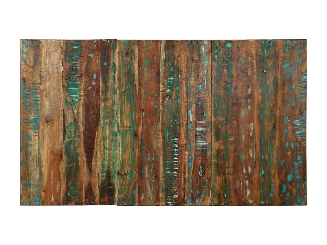 Tête de lit multicolore 140 cm bois massif récupération