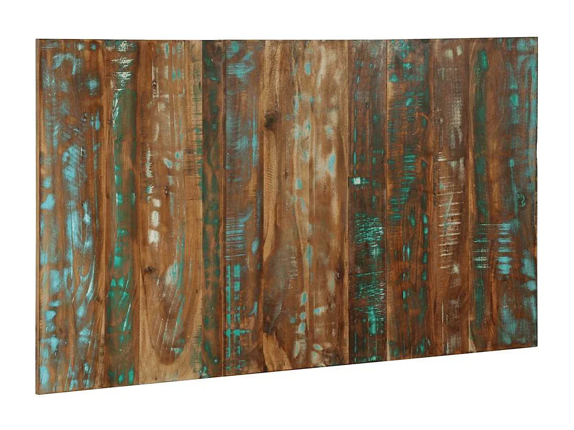 Tête de lit multicolore 140 cm bois massif récupération