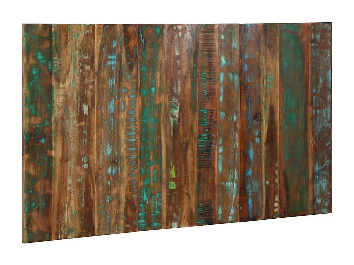 Tête de lit multicolore 140 cm bois massif récupération