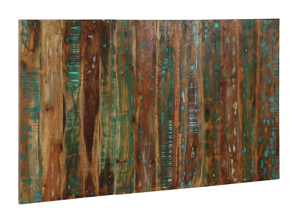 Tête de lit multicolore 140 cm bois massif récupération