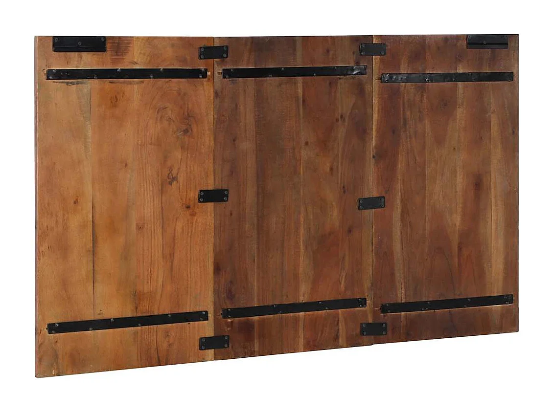 Tête de lit multicolore 140 cm bois massif récupération