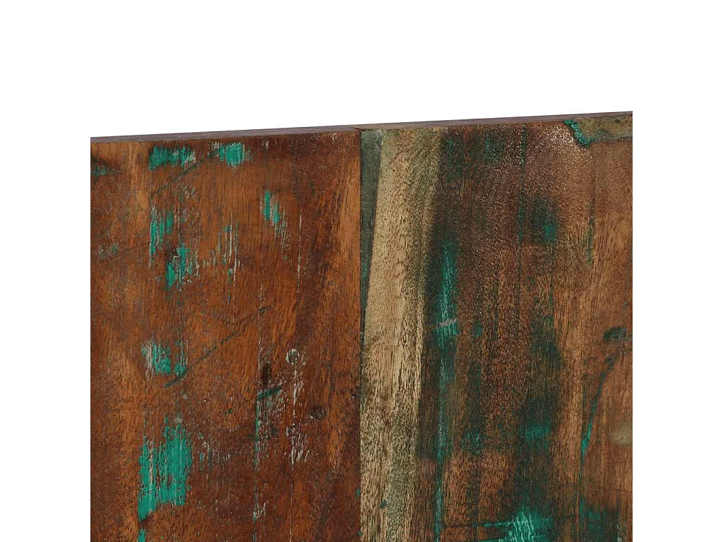 Tête de lit multicolore 140 cm bois massif récupération
