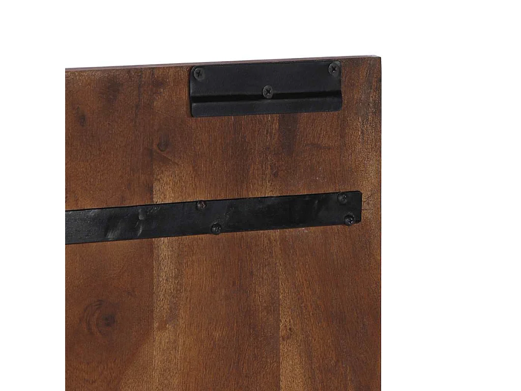 Tête de lit multicolore 140 cm bois massif récupération