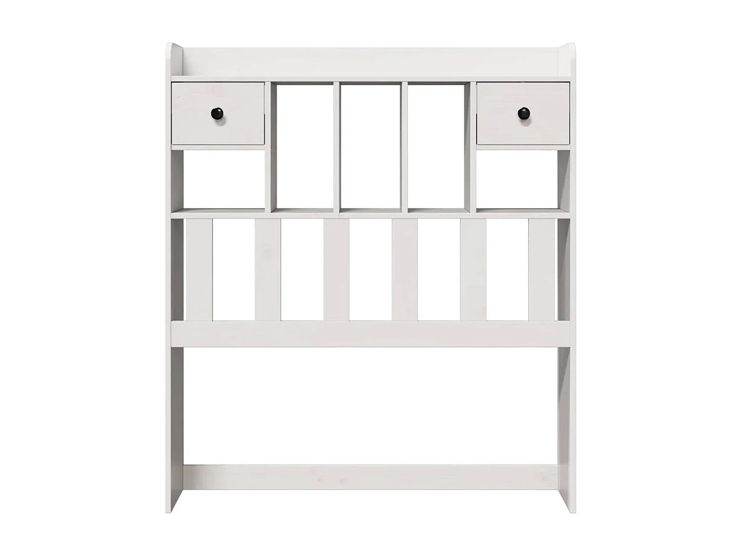 Tête de lit avec rangement blanc 75 cm bois massif de pin