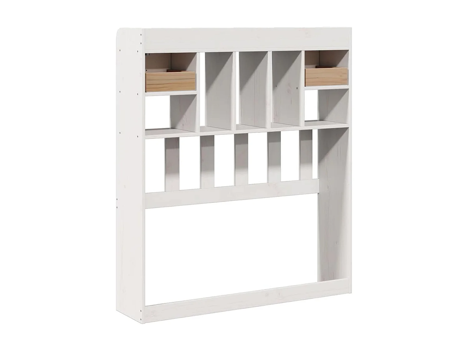Tête de lit avec rangement blanc 75 cm bois massif de pin