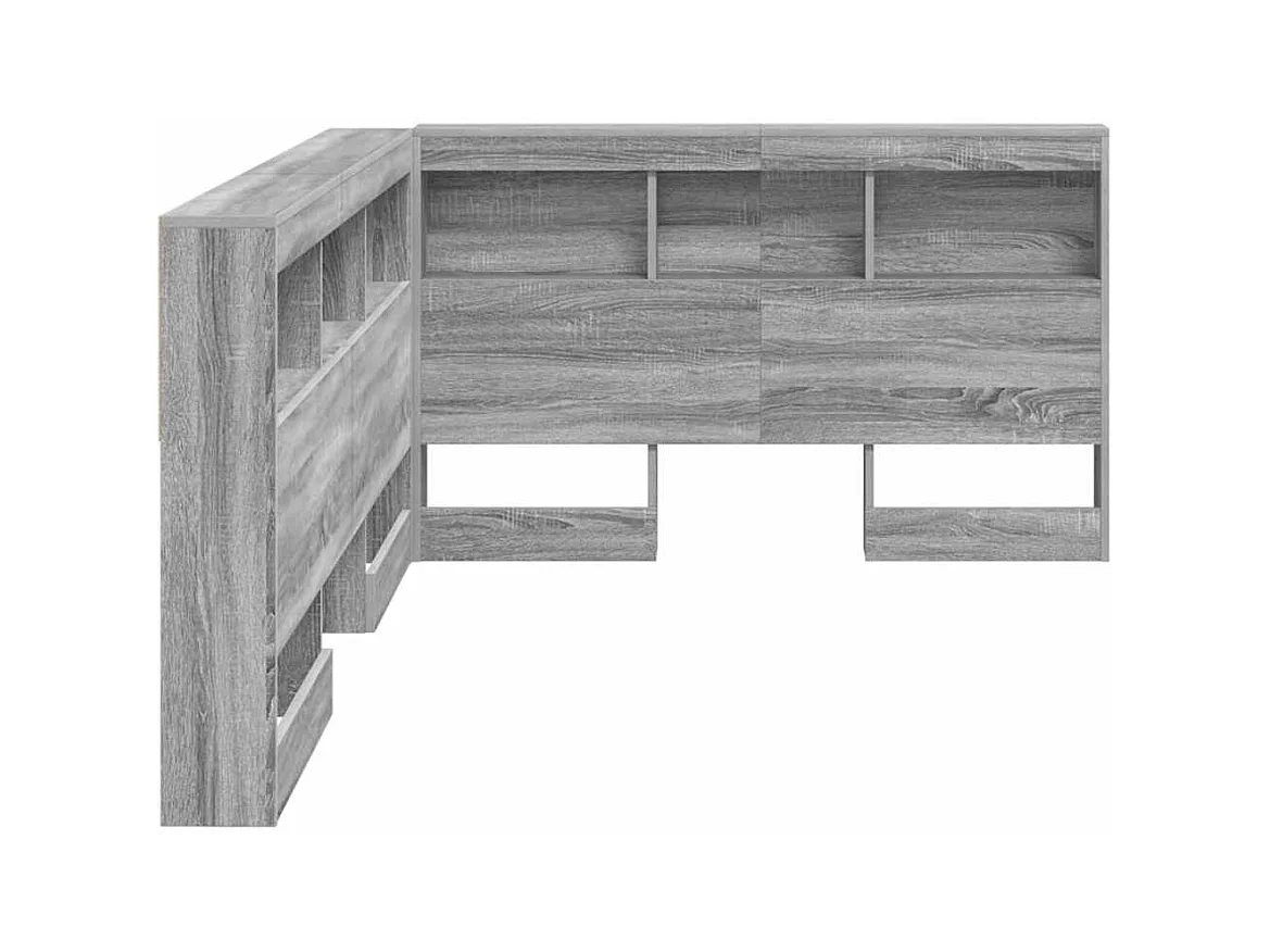 Tête de lit de rangement Sonoma gris 120 cm Bois d'ingénierie