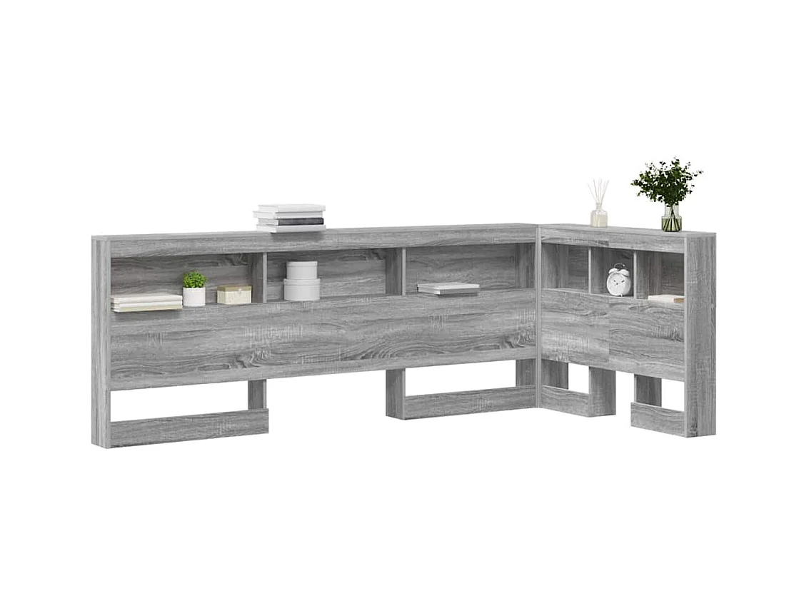 Tête de lit de rangement Sonoma gris 90 cm Bois d'ingénierie