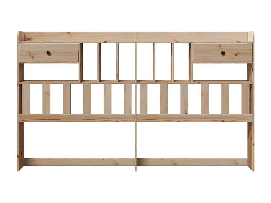 Tête de lit avec rangement 180 cm bois massif de pin