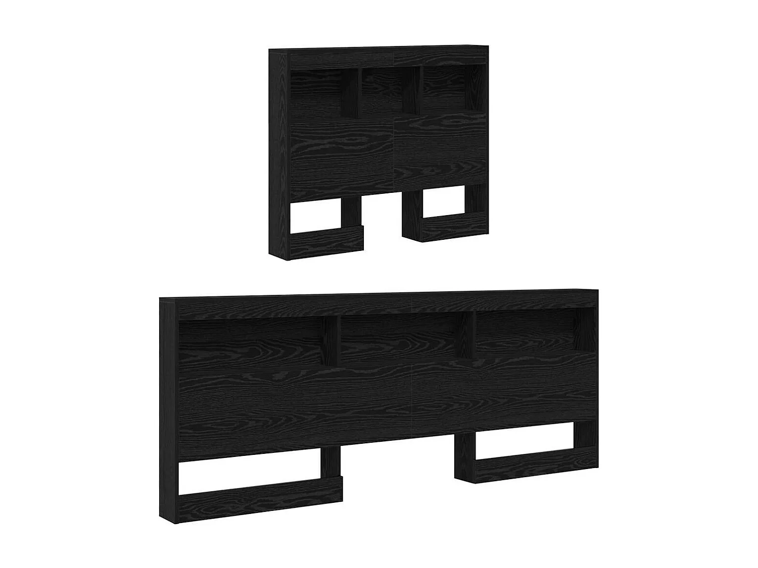 Tête de lit de rangement Chêne noir 90 cm Bois d'ingénierie