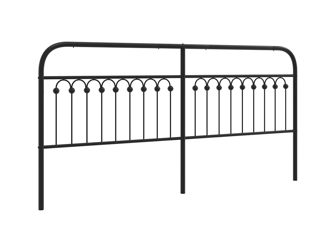 Tête de lit métal noir 193 cm