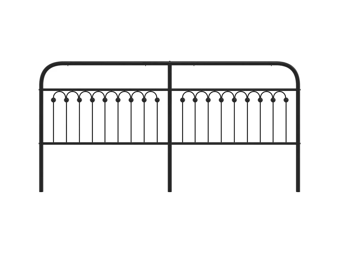 Tête de lit métal noir 193 cm