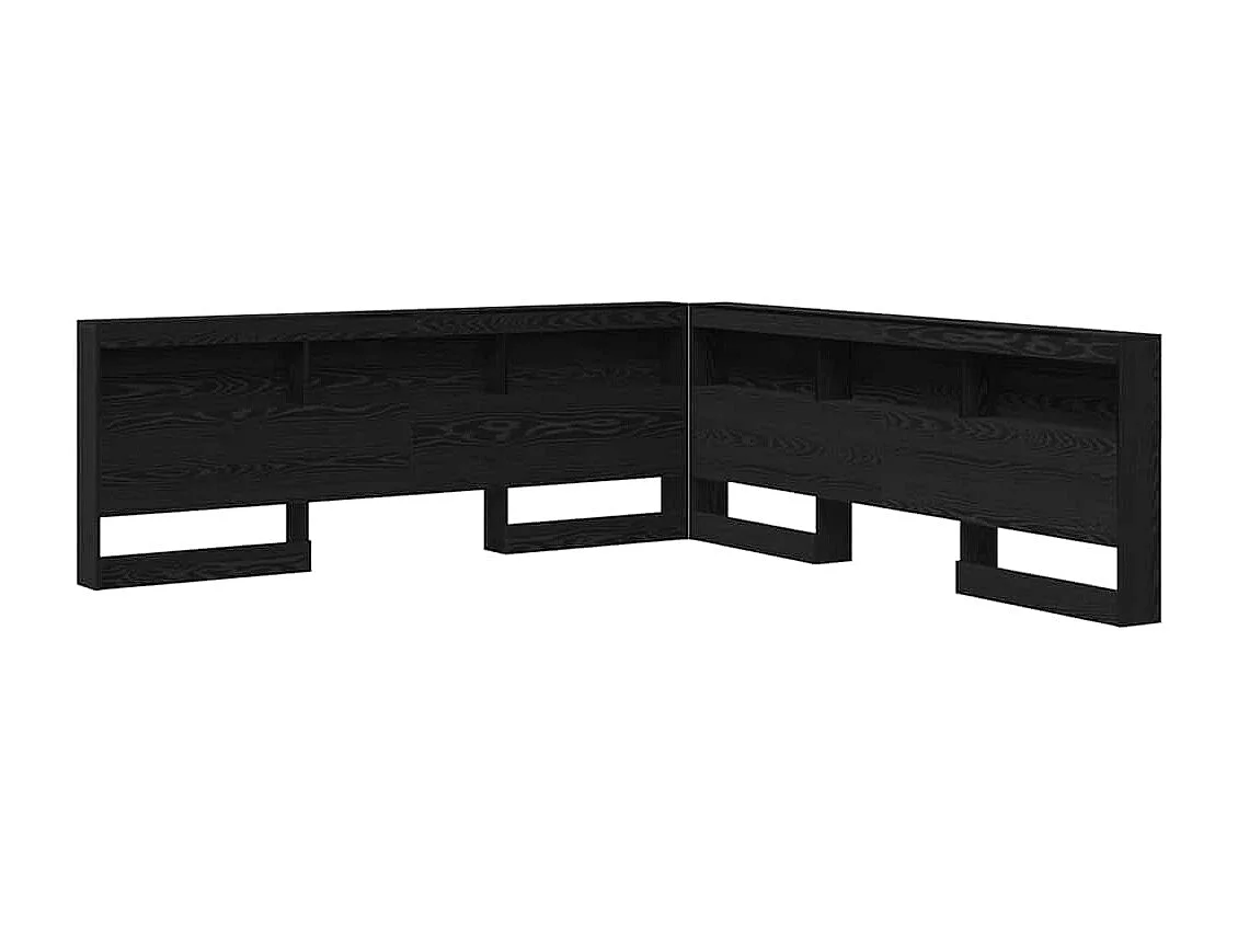 Tête de lit de rangement Chêne noir 200 cm Bois d'ingénierie