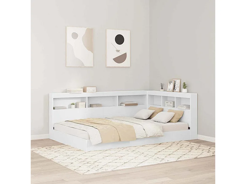 Tête de lit de rangement Blanc 120 cm Bois d'ingénierie
