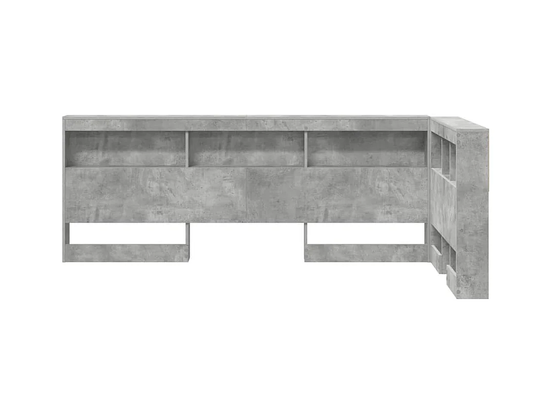 Tête de lit de rangement Gris béton 90 cm Bois d'ingénierie