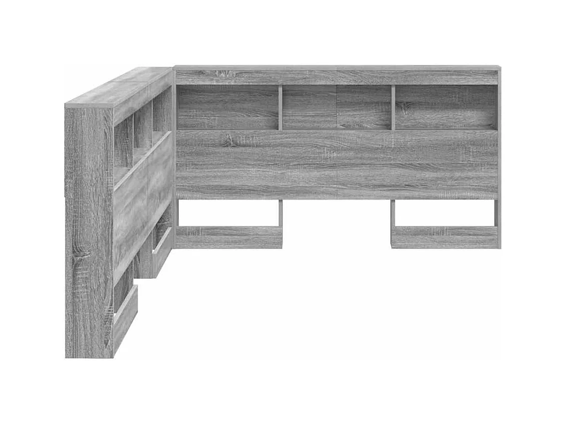 Tête de lit de rangement Sonoma gris 140 cm Bois d'ingénierie