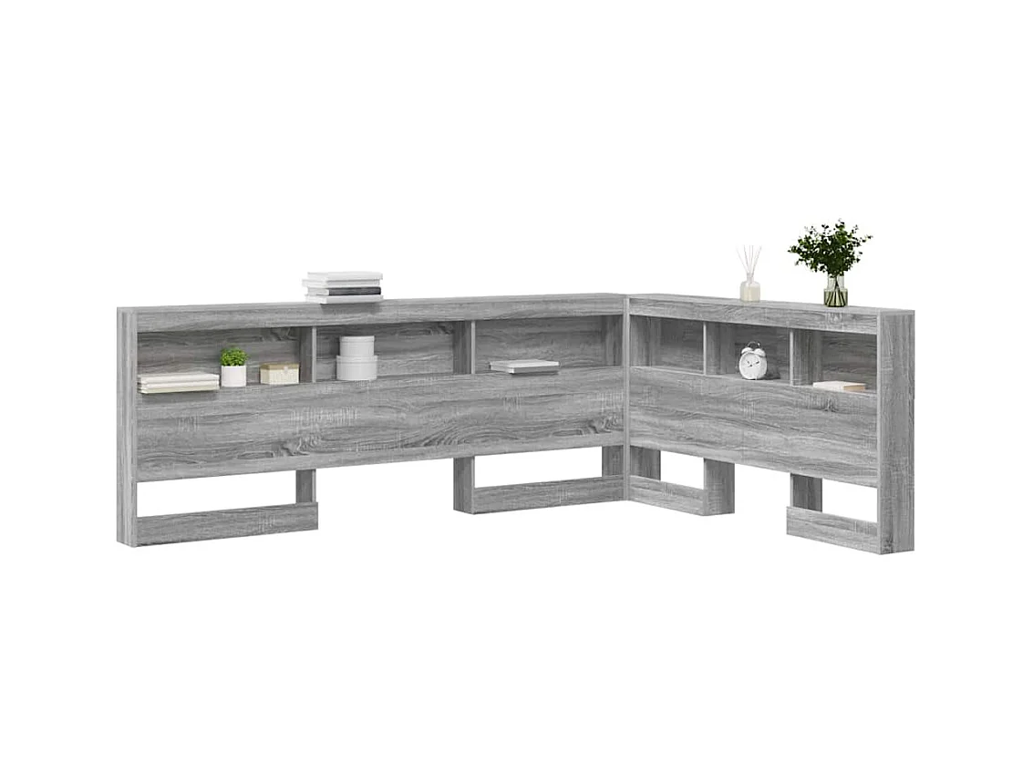 Tête de lit de rangement Sonoma gris 135 cm Bois d'ingénierie