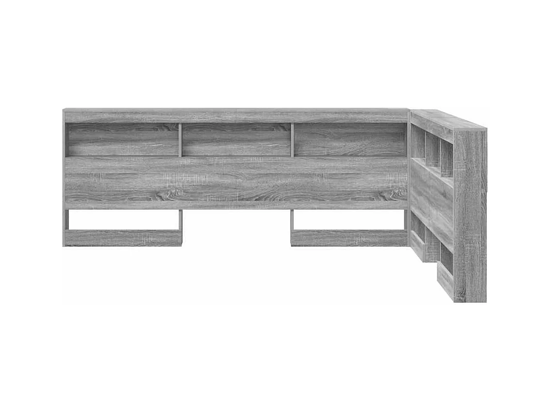 Tête de lit de rangement Sonoma gris 135 cm Bois d'ingénierie
