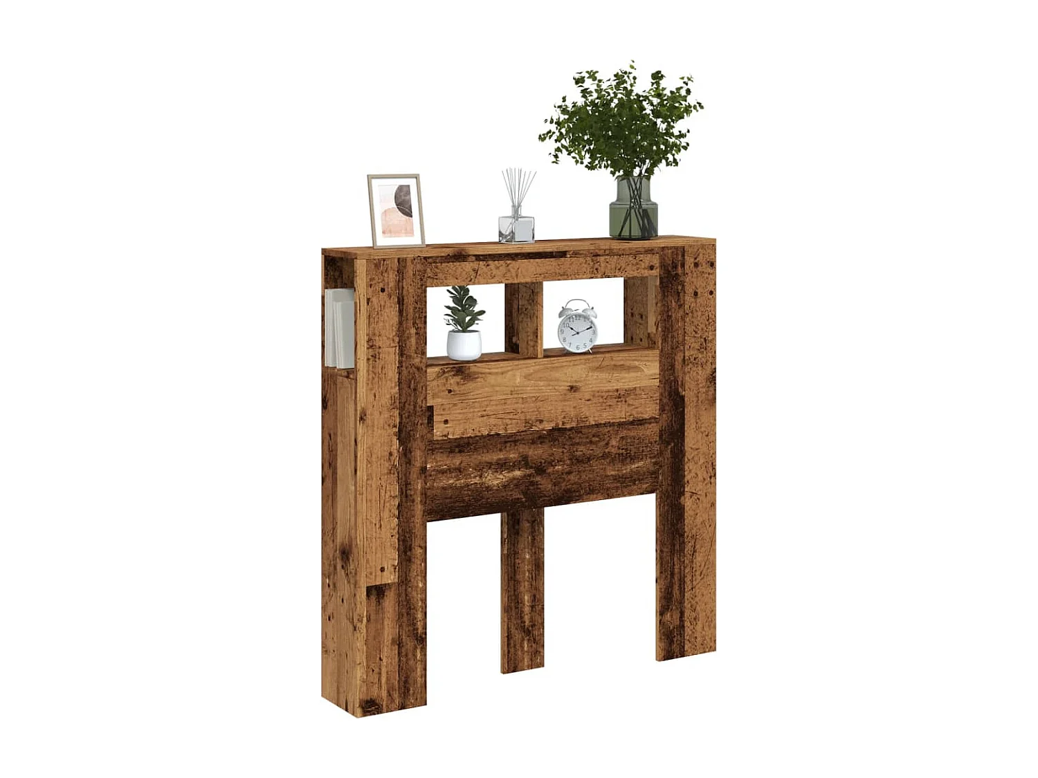 Tête de lit à LED vieux bois 100x18,5x103,5cm bois d'ingénierie