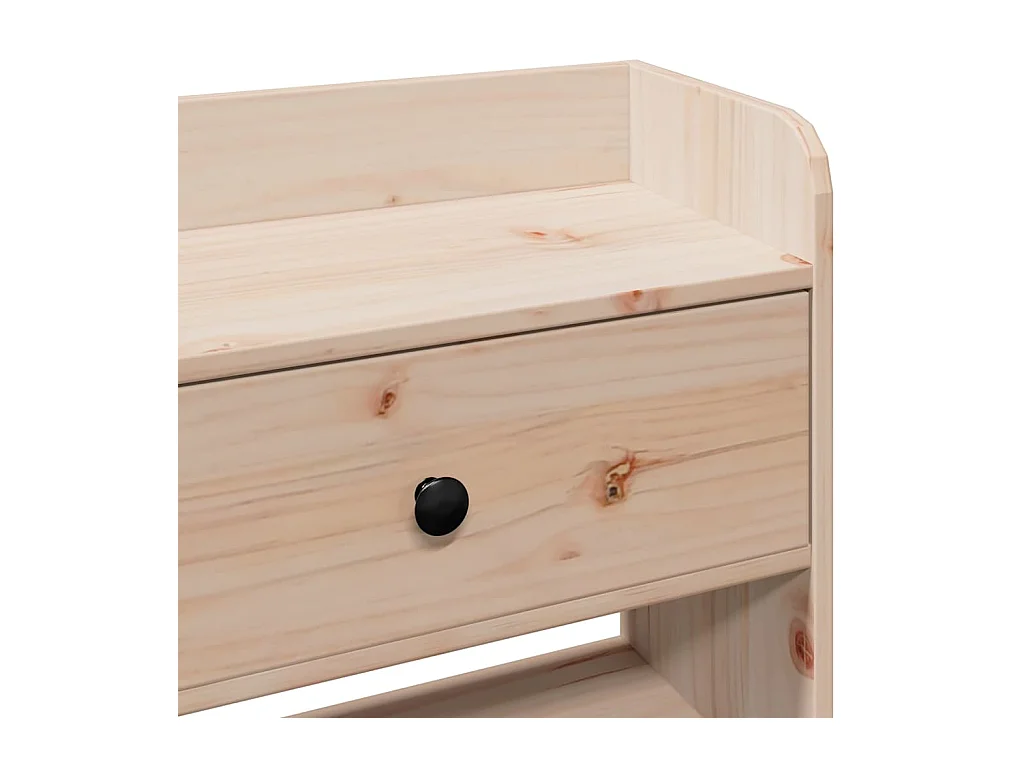 Cabecero de cama con almacenaje madera maciza de pino 90 cm