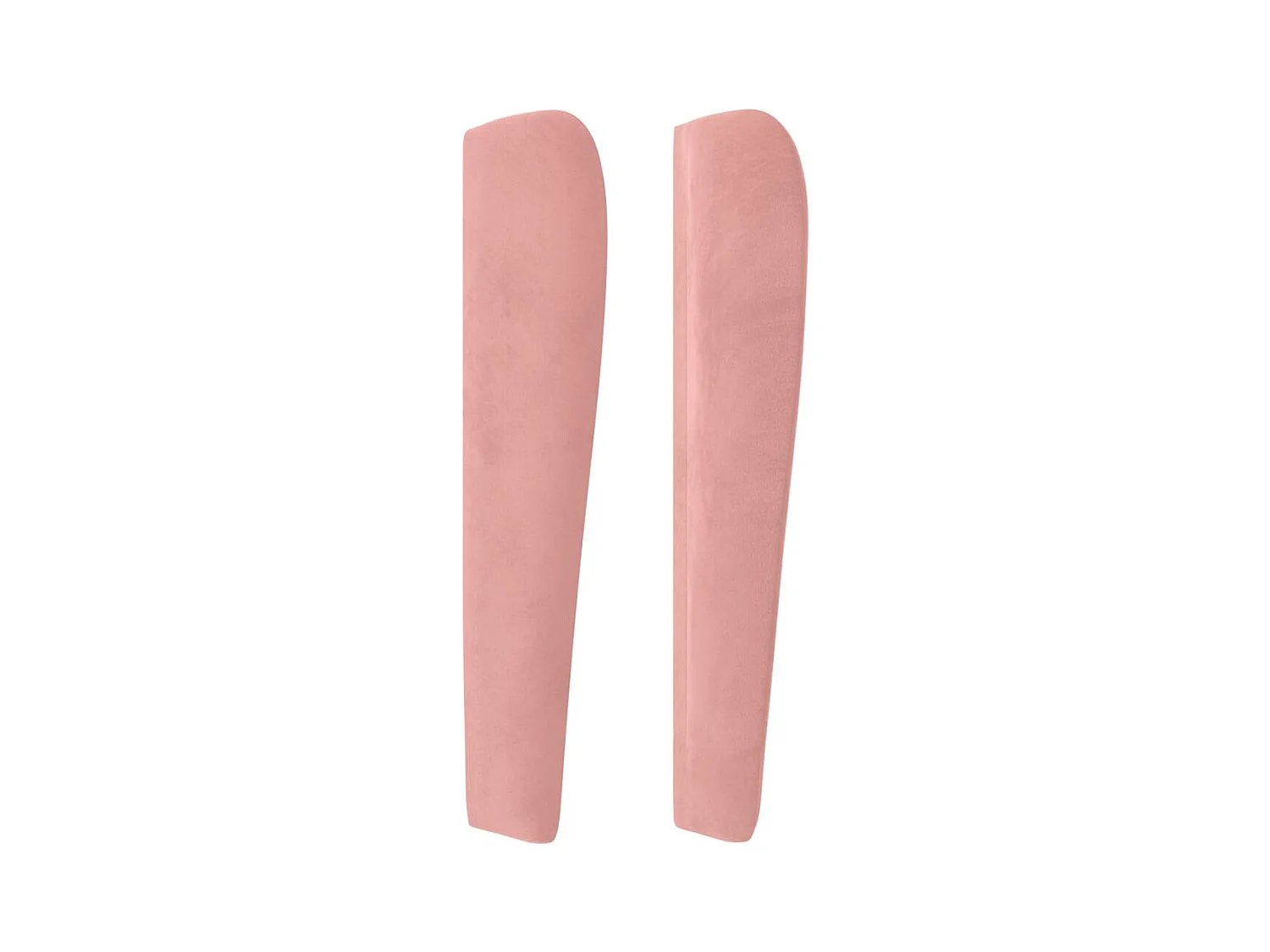 Hoofdbord met randen 147x23x118/128 cm fluweel roze