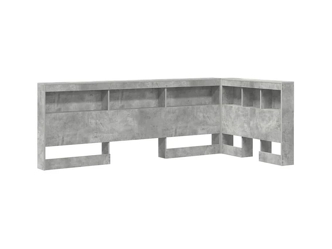 Tête de lit de rangement Gris béton 80 cm Bois d'ingénierie