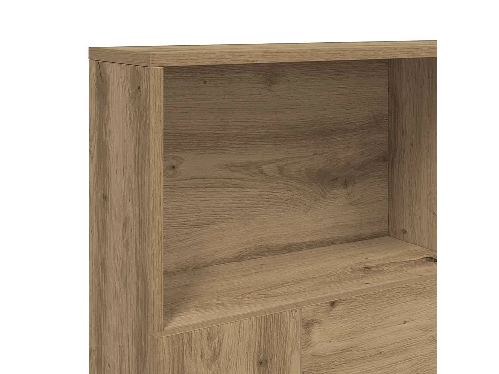 Armoire de tête de lit chêne artisanal 140x19x103,5 cm
