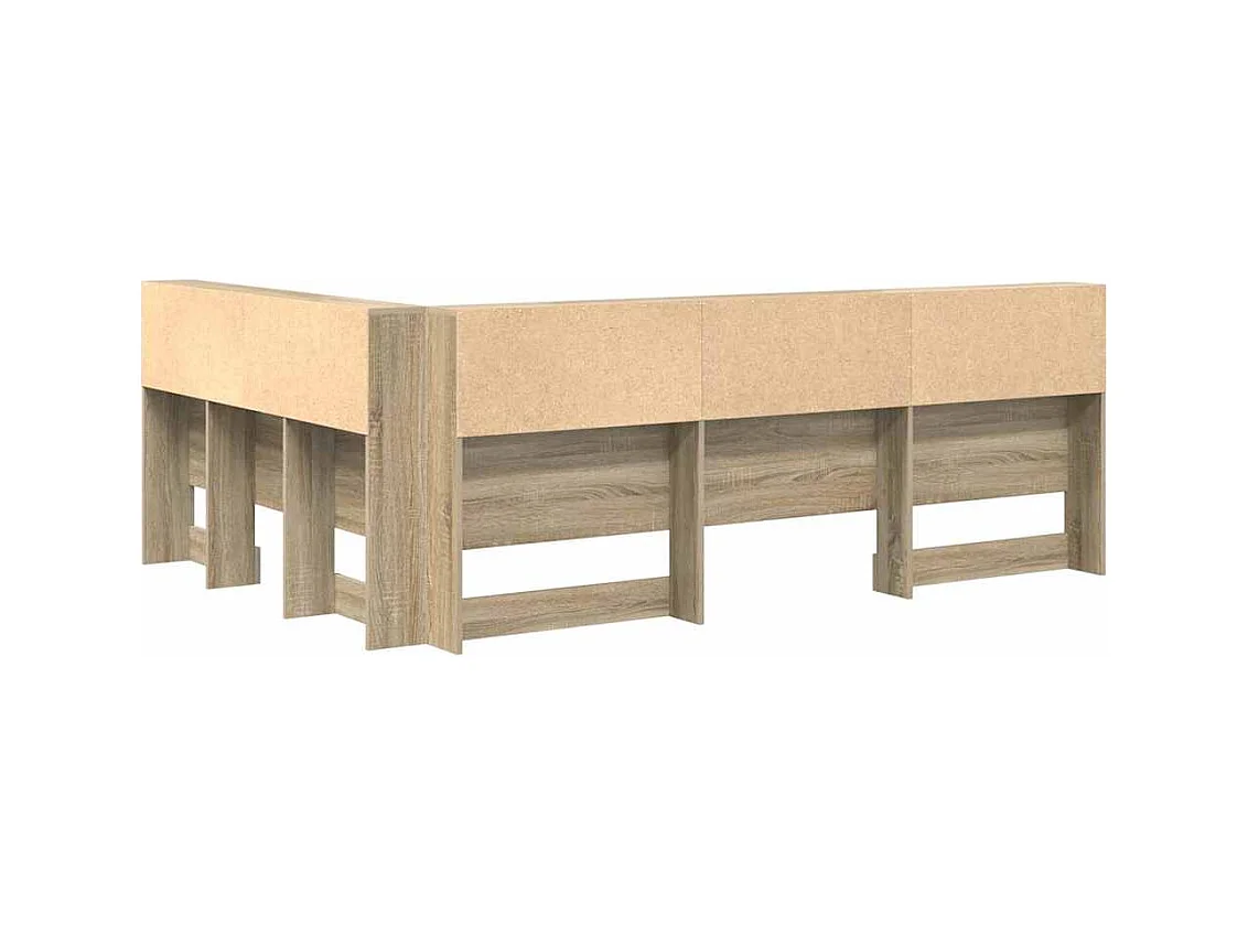 Tête de lit de rangement Chêne sonoma 140 cm Bois d'ingénierie