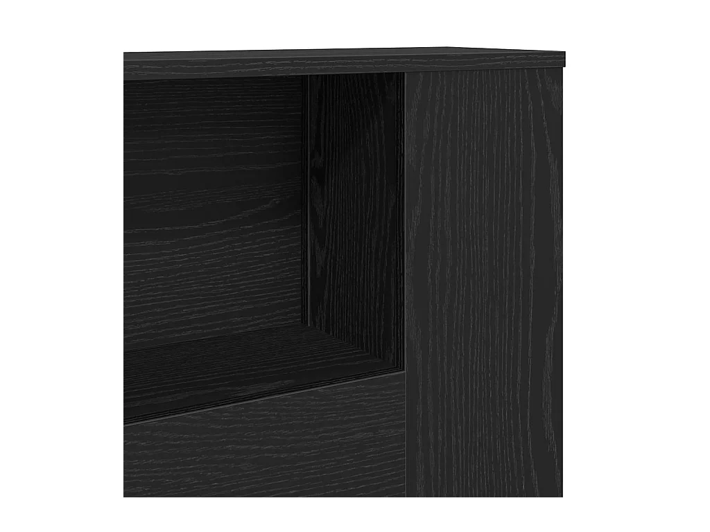 Cabeceira com Armário Carvalho preto 180 x 18.5 x 102.5 cm