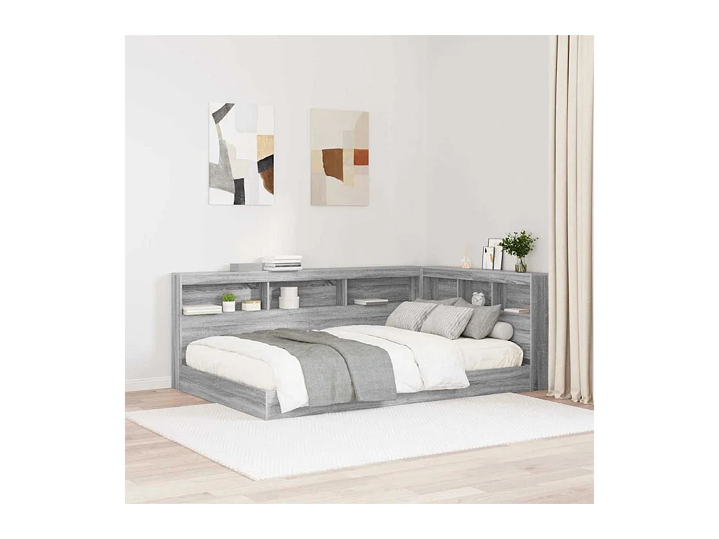 Tête de lit de rangement Sonoma gris 120 cm Bois d'ingénierie