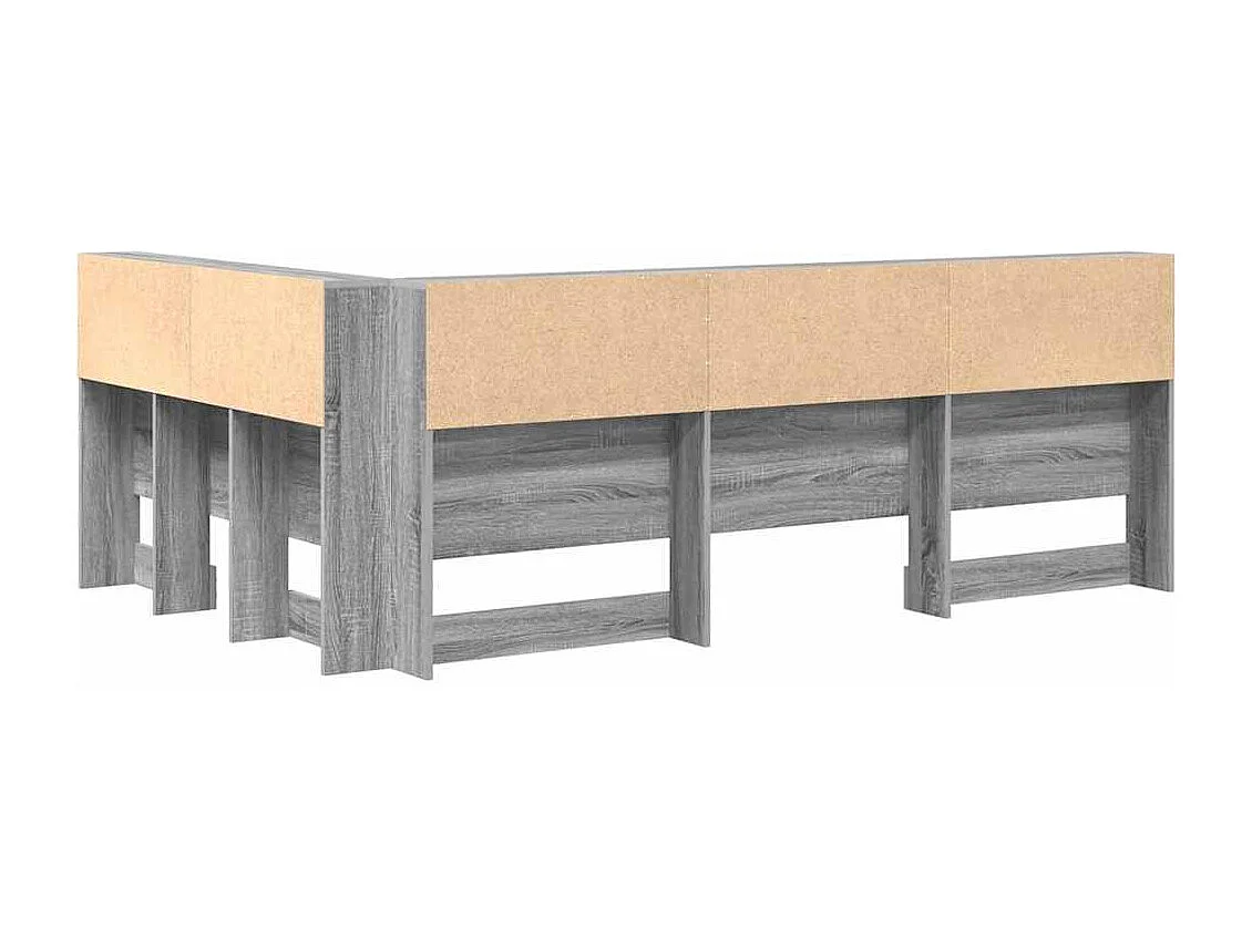Tête de lit de rangement Sonoma gris 120 cm Bois d'ingénierie