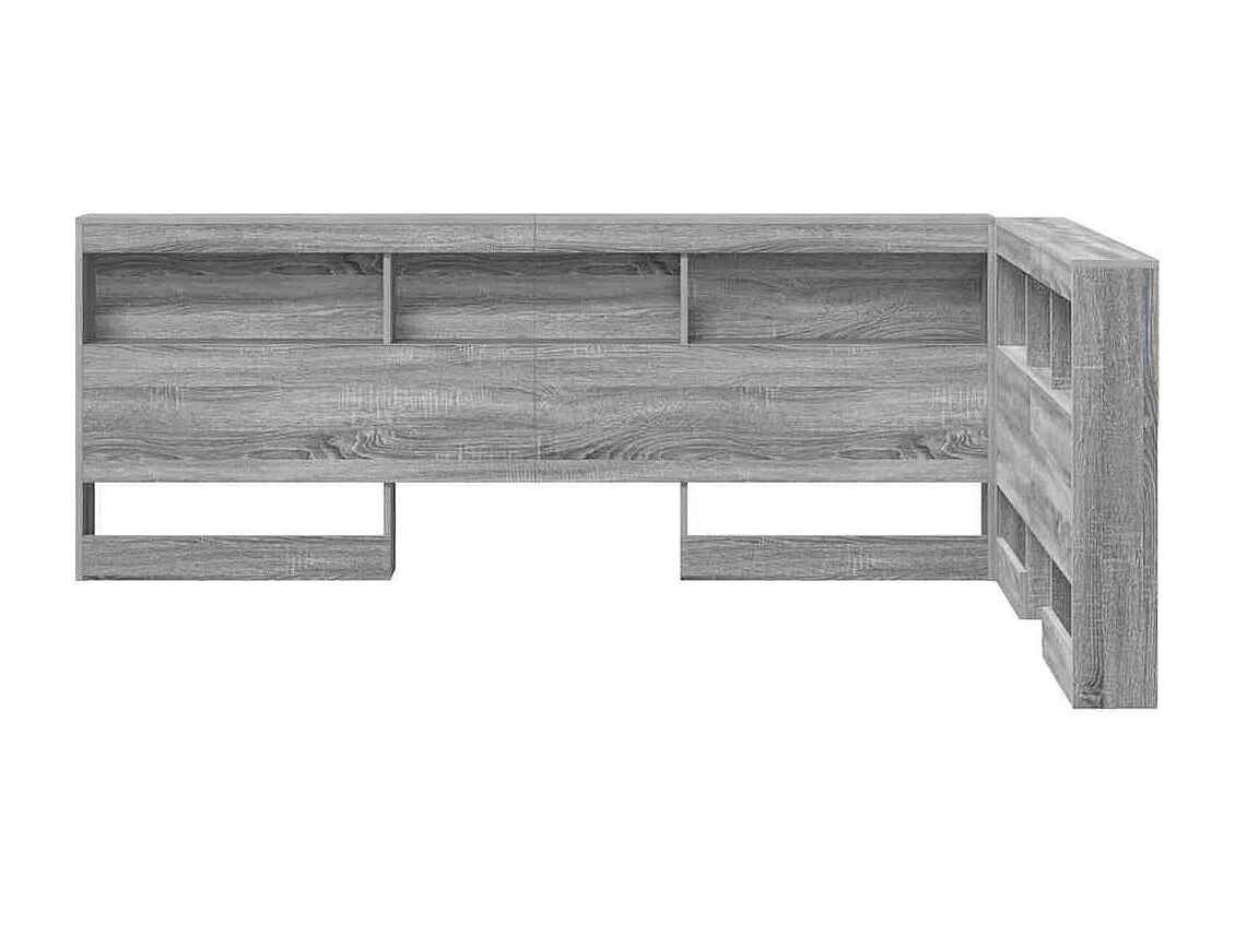 Tête de lit de rangement Sonoma gris 120 cm Bois d'ingénierie