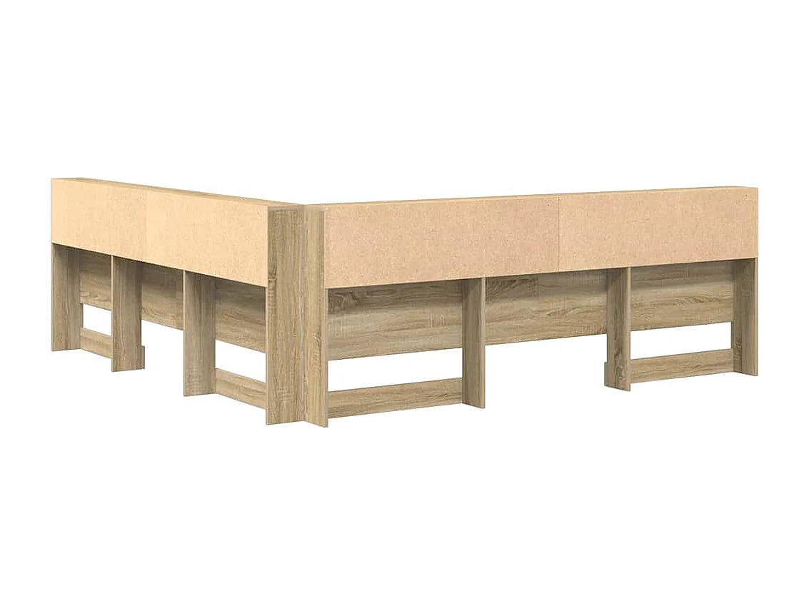 Tête de lit de rangement Chêne sonoma 200 cm Bois d'ingénierie