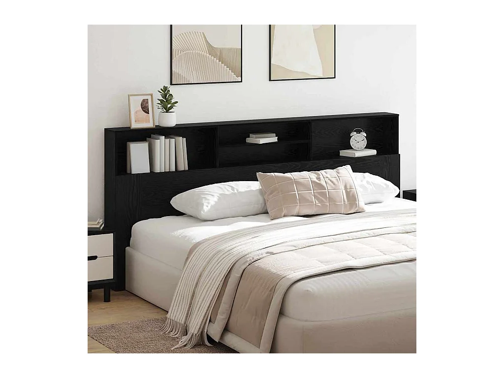 Tête de Lit Chêne noir 220 x 19 x 101.5 cm