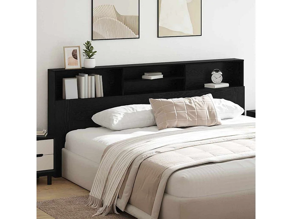 Tête de Lit Chêne noir 220 x 19 x 101.5 cm