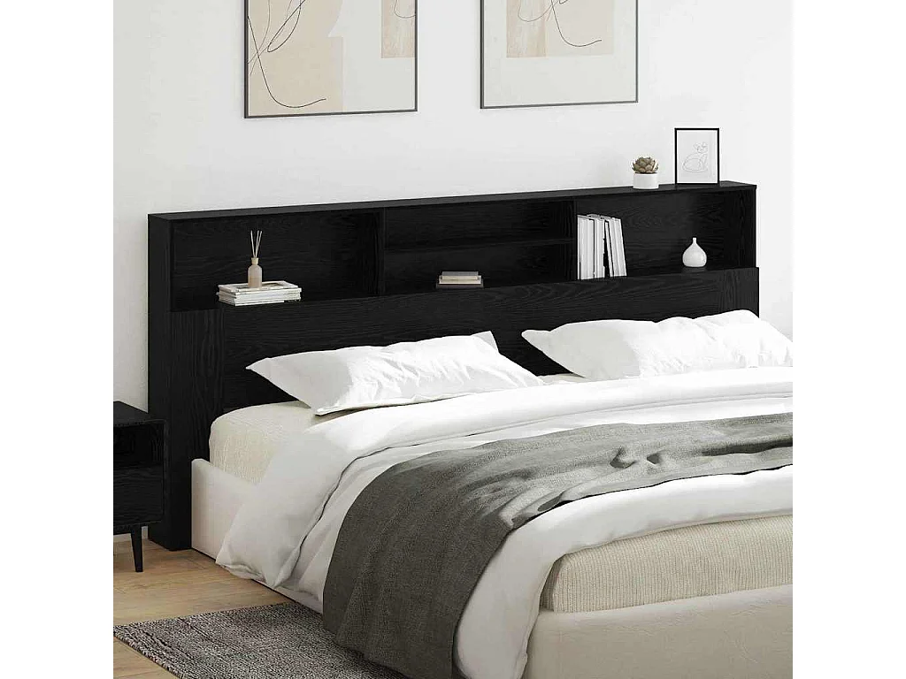 Tête de Lit Chêne noir 220 x 19 x 101.5 cm