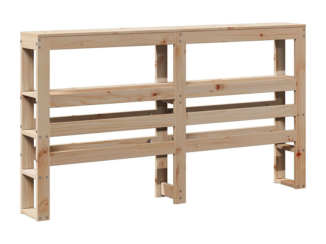 Tête de lit avec étagères 150 cm bois massif de pin