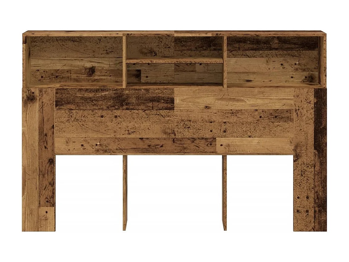 Cabecero armario madera ingeniería envejecida 160x19x103,5 cm