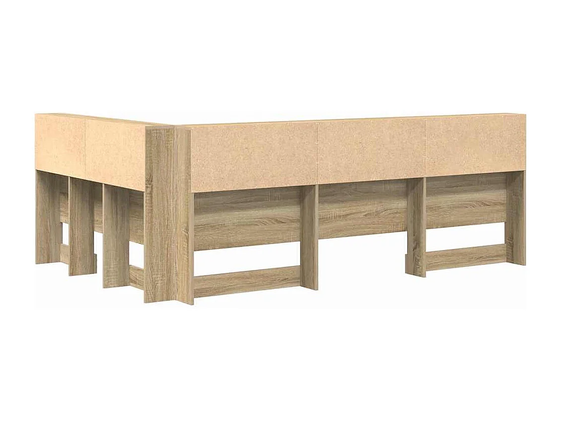 Tête de lit de rangement Chêne sonoma 120 cm Bois d'ingénierie