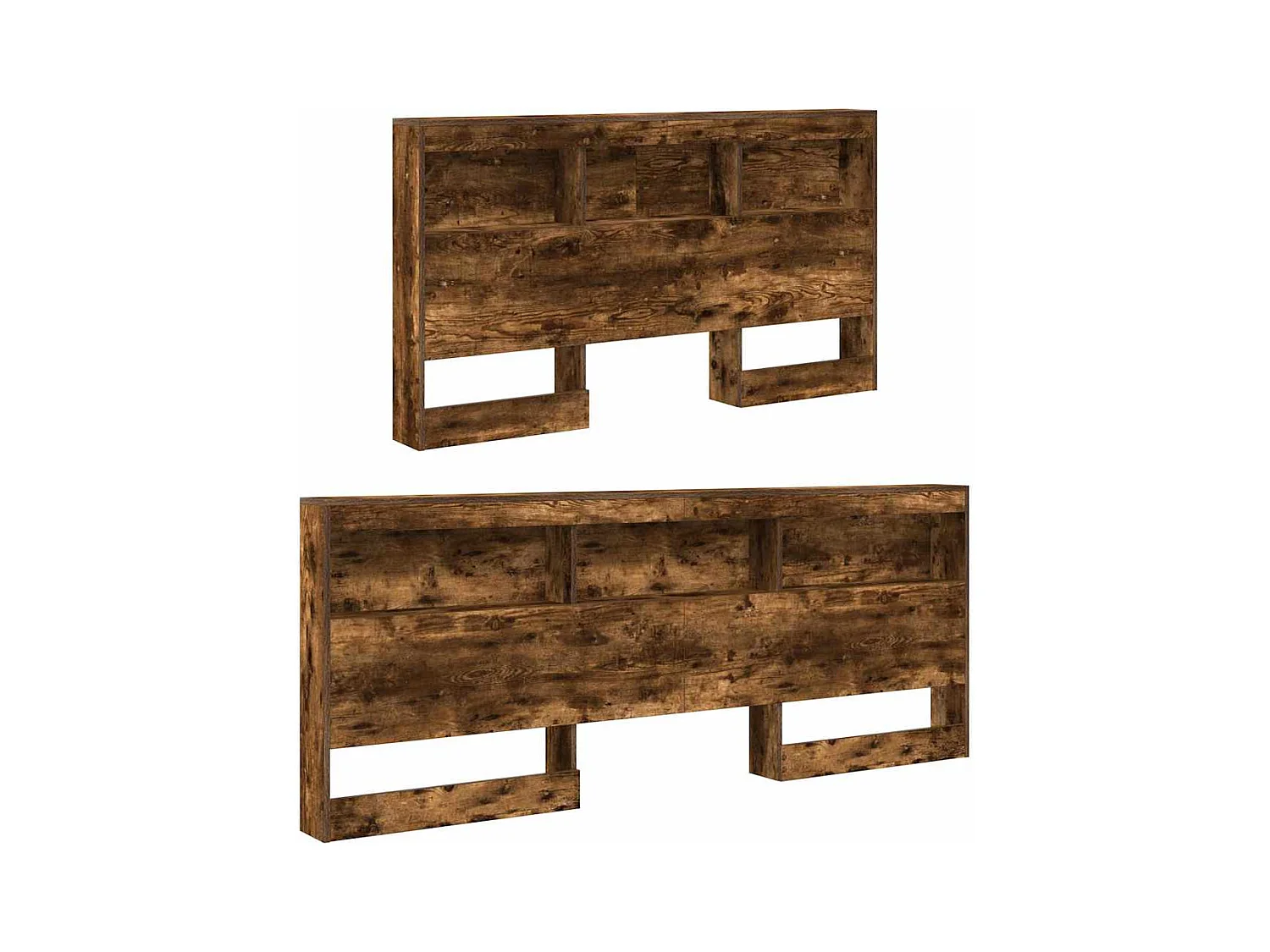 Tête de lit de rangement Chêne fumé 135 cm Bois d'ingénierie