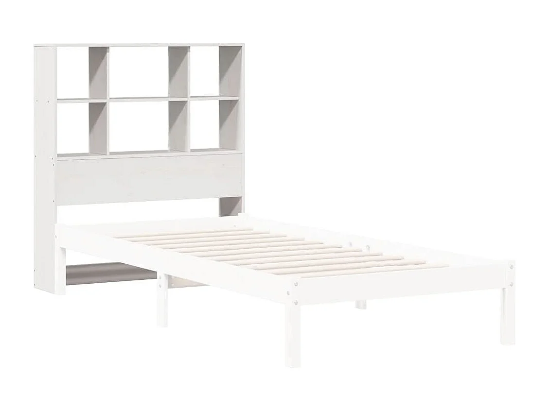 Cabecero de cama almacenaje madera maciza pino blanco 90 cm