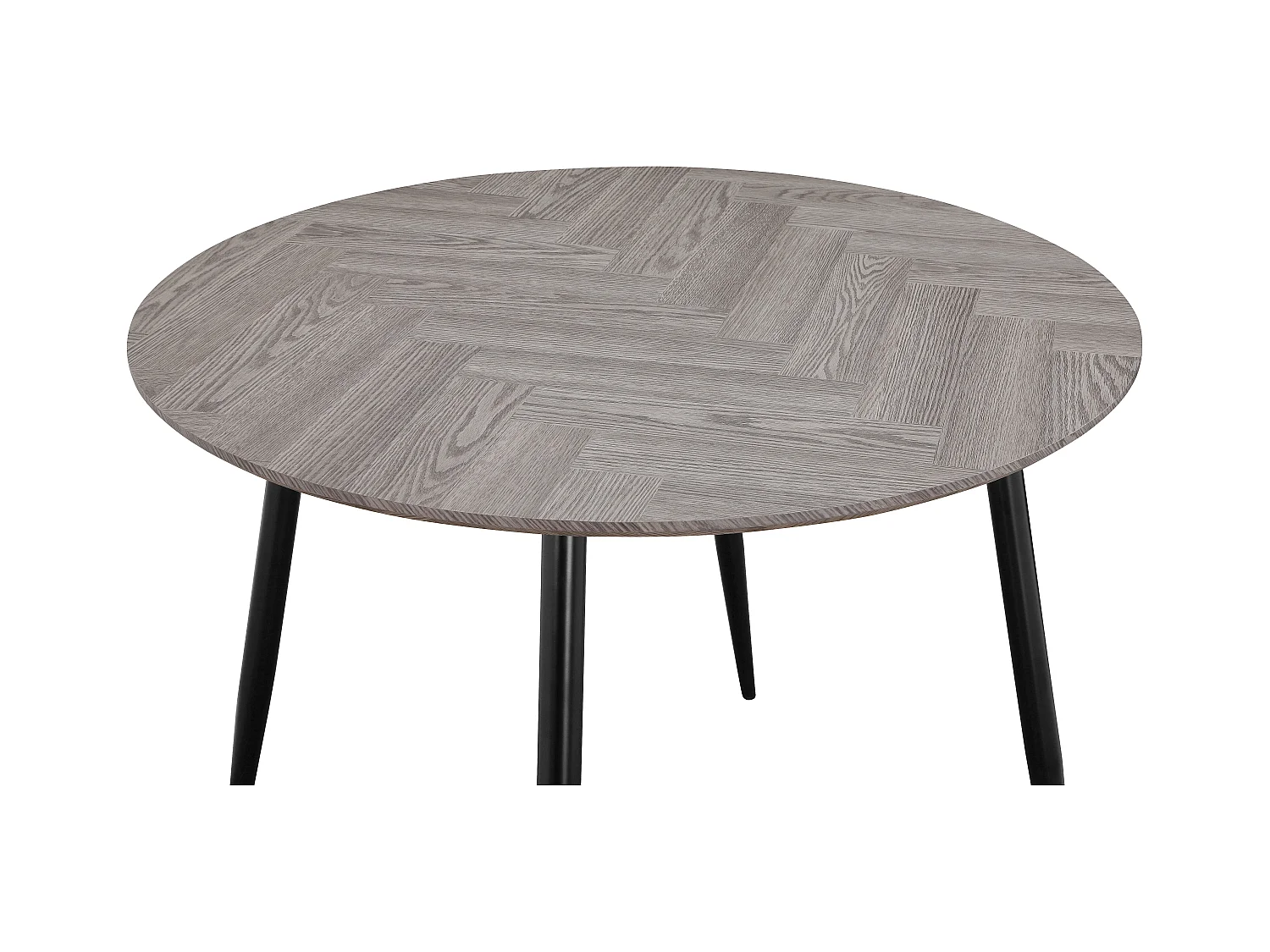 Monza | Tavolo da pranzo Ã ̃100 4 persone in motivo a lisca di pesce in rovere look bianco