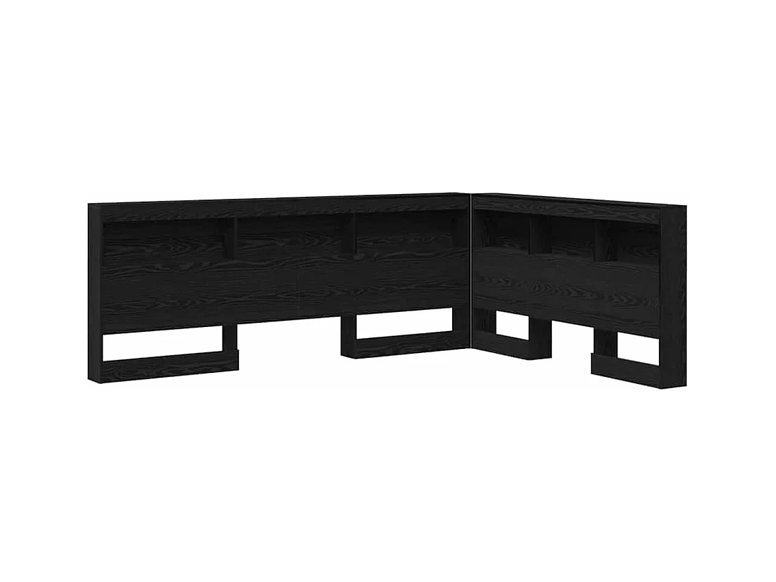 Cabecera de almacenamiento con estante Roble negro 150 cm