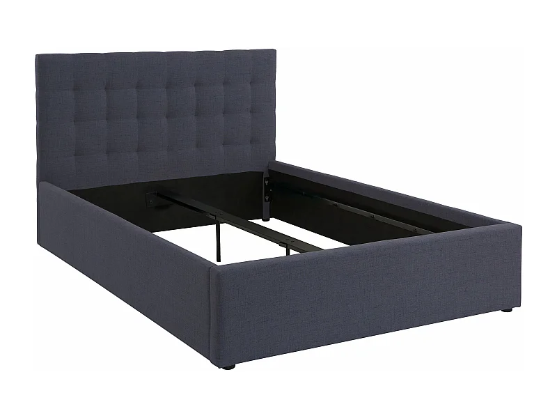 Hamar-Bed 140x200 cm in linnen antraciet