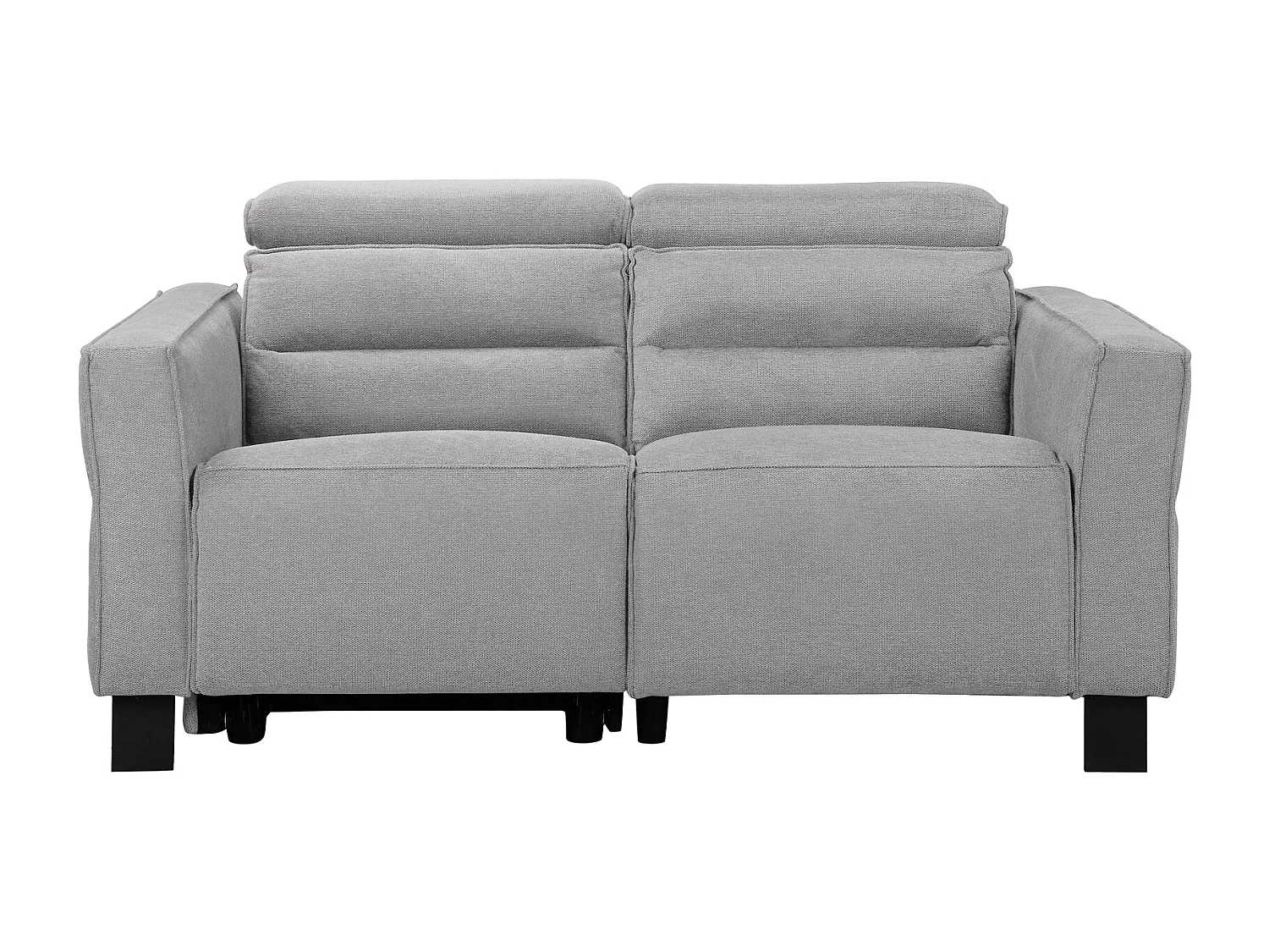 Carpari | 2-Seater Sofa with 1 electric recliner in fabric light grey