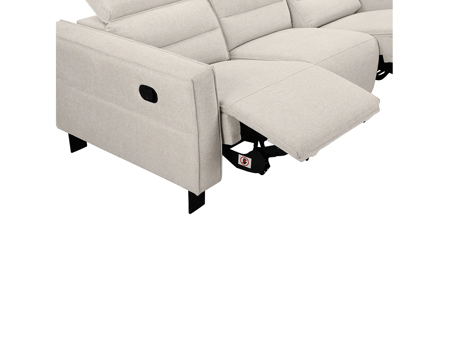 Asmund | Canapé-lit avec coin couché 160x202 cm aspect ligne anthracite