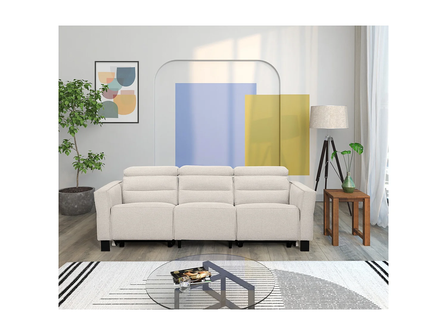 Asmund | Canapé-lit avec coin couché 160x202 cm aspect ligne anthracite